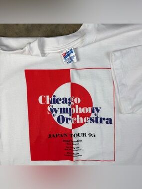 Vintage Chicago Symphony Orchestra T-Shirt Size Large 1995 Japan Tour 1990s Tee
